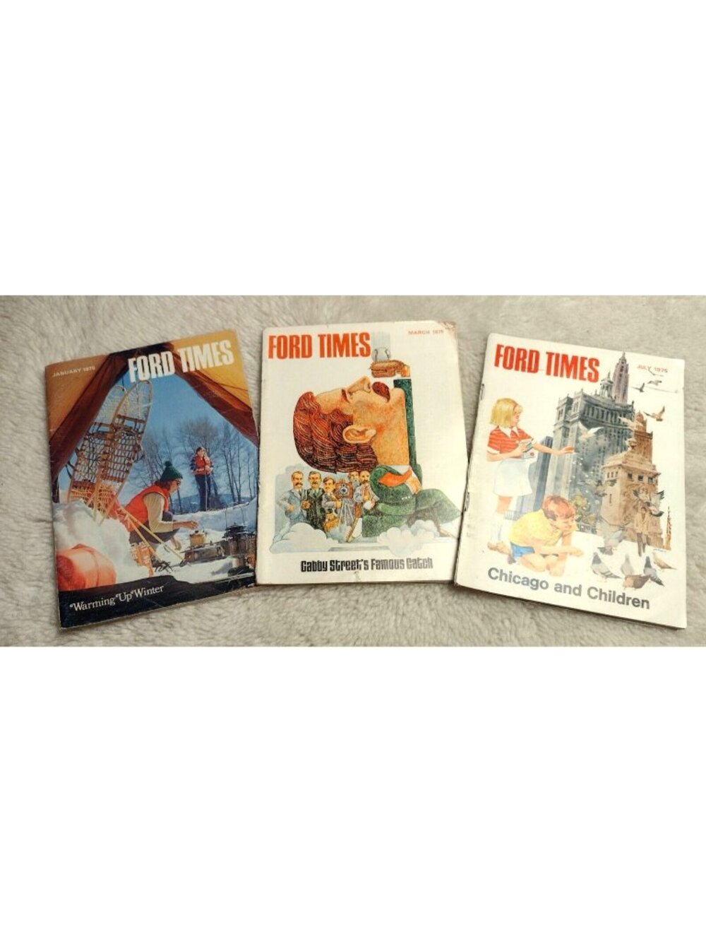 Vintage Ford Times Magazine Lot Of 3 Jan March July 1975 Vehicle Car Collectible